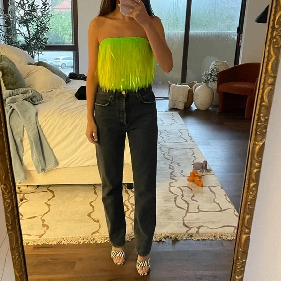 Prada fall runway 2018 strapless neon top - Picture 2 of 5